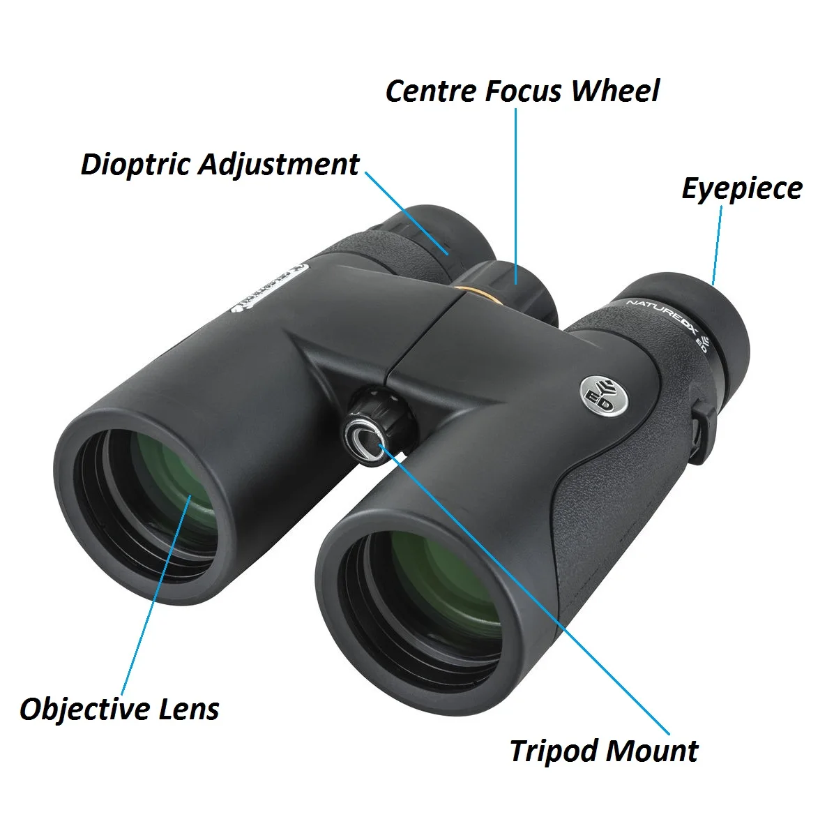 Celestron 8x42 10x42 Nature DX ED Premium Astronomy Binoculars Fully Multi-coated Phase-Corrected BAK4 Roof Fog & Waterproof