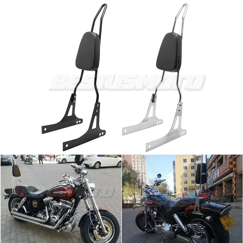 Tylne oparcie pasażera motocykla Sissy Bar dla Harley Dyna Fat Bob Street Bob Super Glide niestandardowy Low Rider FXDC FXDL
