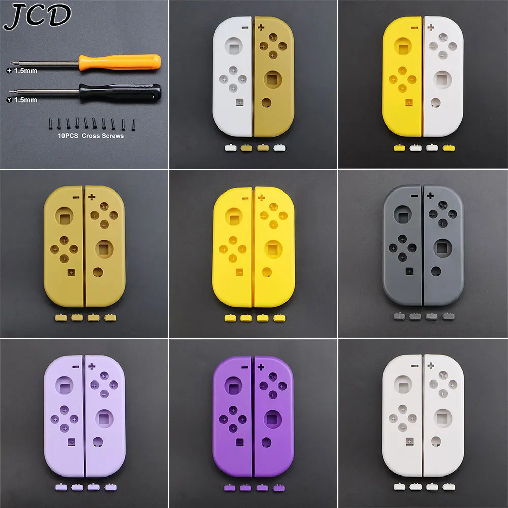 

JCD Replacement Left Right Joy-Con Housing Shell For Switch Joycon Protective Cover With SL SR Button Screwdrivers Tool Kits