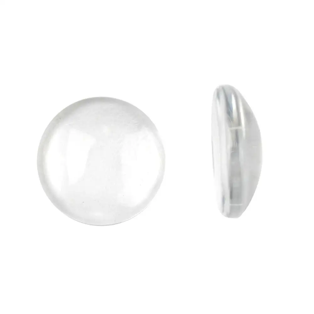 200pcs Transparent Glass Cabochons Clear Dome Cabochon for Cameo Photo Jewelry Making Clear 11.5~12x4mm for Handmade Gift