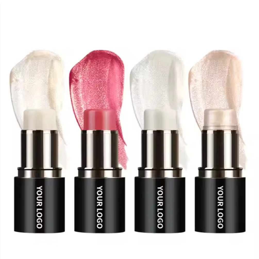 Private Label 4-color Highlighter Stick Custom Logo High Pigment Long Lasting Waterproof Easy To Apply Shiny Makeup Wholesale