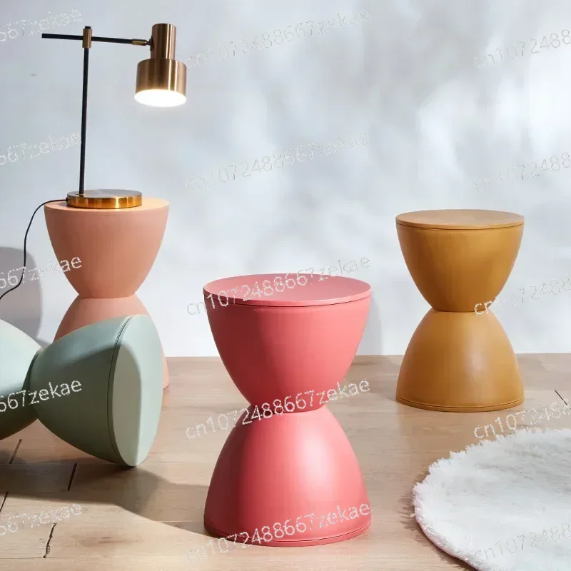 

Утолщенный пластиковый круглый табурет, скамейка для ожидания, домашняя подставка для ног, скандинавская креативная современная минималистичная скамья для переобувания, модная.