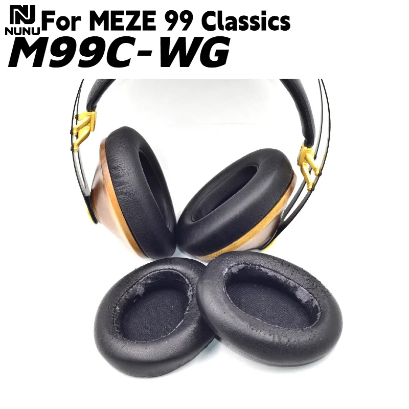 

Replacement protein leather Ear Pads Cushions For MEZE 99 Classics，M99C-WG Headphone repair parts Soft Memory Foam Pads/Earpads