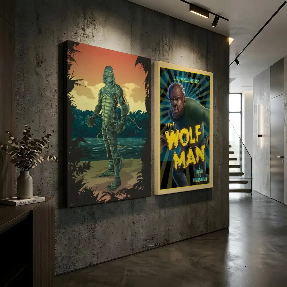 M-Monster Series Framed Wall Painting Framed Canvas Wall Art Waterproof Wall Decor For Living Room Bedroom