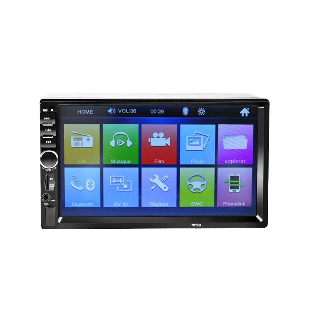 

2-Din 7-Inch HD Touch Screen Car Video Multimedia MP5 Player, FM/USB/AUX, 7018B with Remote Control, Amplifier & SD Card