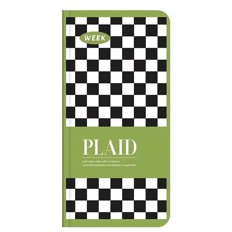 Planificador de manual semanal, libro de cuadrícula, alto valor, cuaderno de manual H5 de superficie dura de transporte cuadrado, papelería coreana