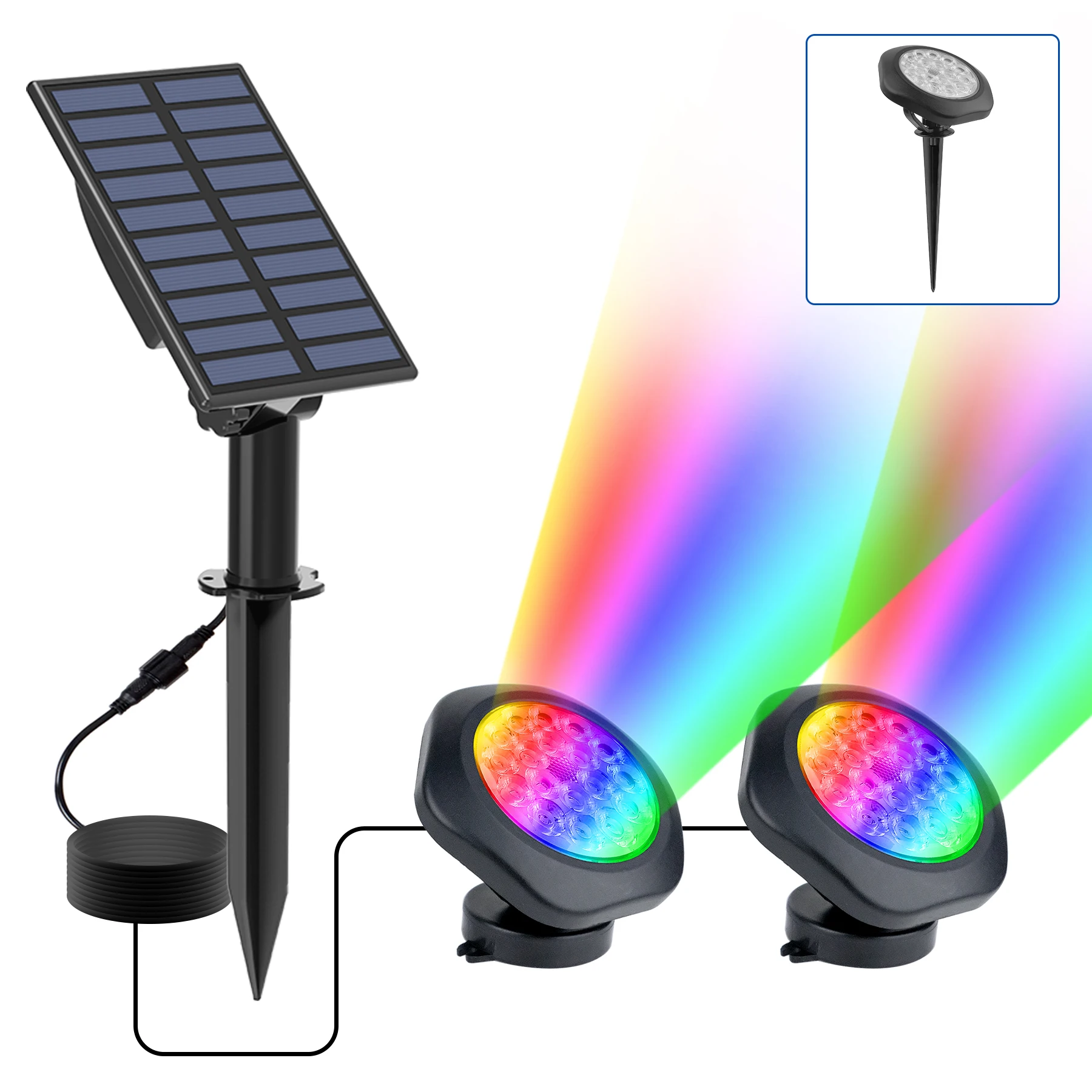2/3/5 Licht Solar Unterwasser Lichter Outdoor Solar LED Pool Licht Dekoration Lichter für Teich Brunnen Aquarium Terrasse Rasen Licht