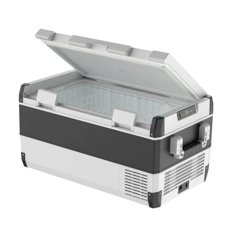 12V 24V PP material 100L shockproof car refrigerator, suitable for outdoor camping in RV