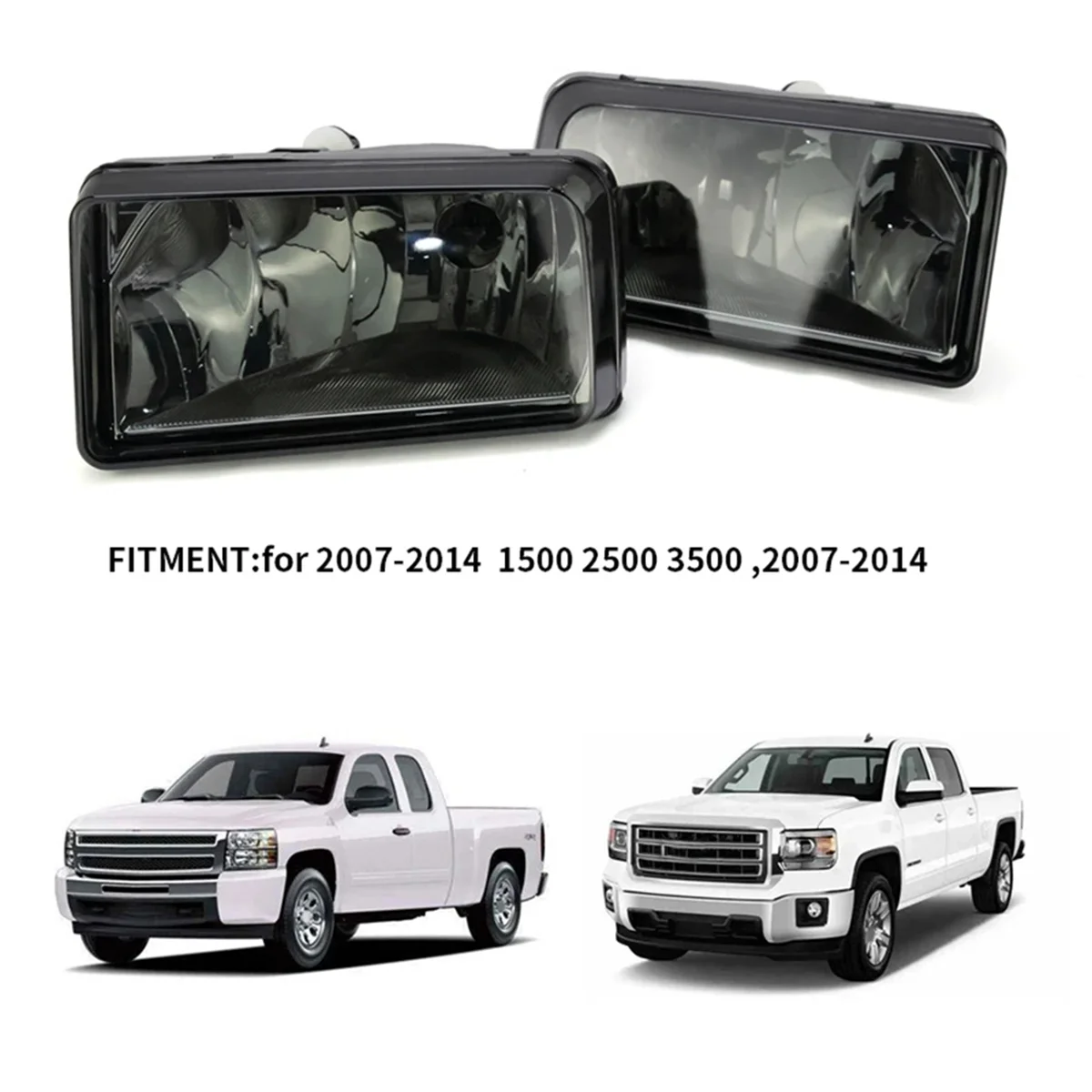 Car Bumper Fog Light Daytime Running Light for Chevrolet Chevy Silverado Tahoe Suburban GM2593160 GM2592160 Grey