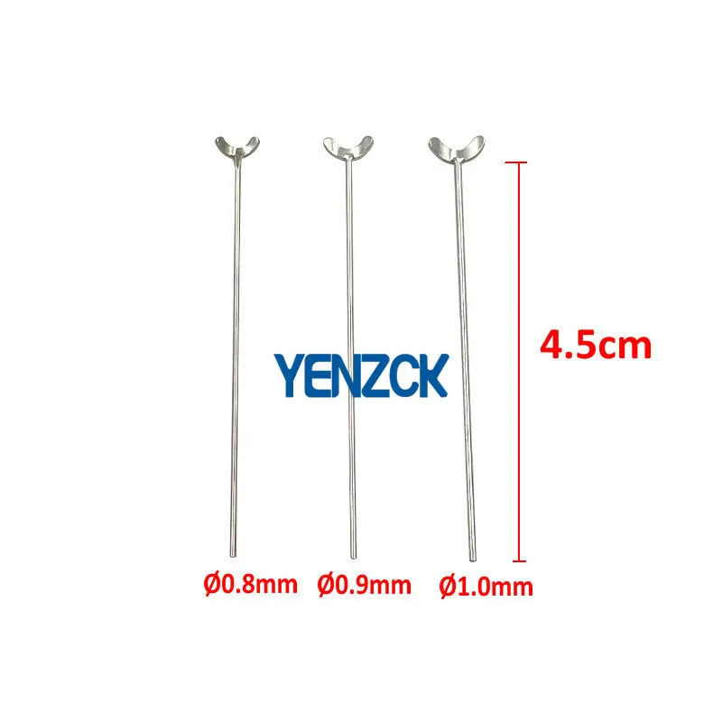 10Pcs Dental J Clasp Oblique Clasps Bars Y-Type Scheu Style Denture ScheuTeeth Position Hold φ0.8/0.9/1.0mm
