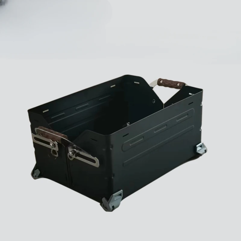 

Outdoor metal storage box, camping foldable open box, multifunctional, simple and portable storage box, open storage box