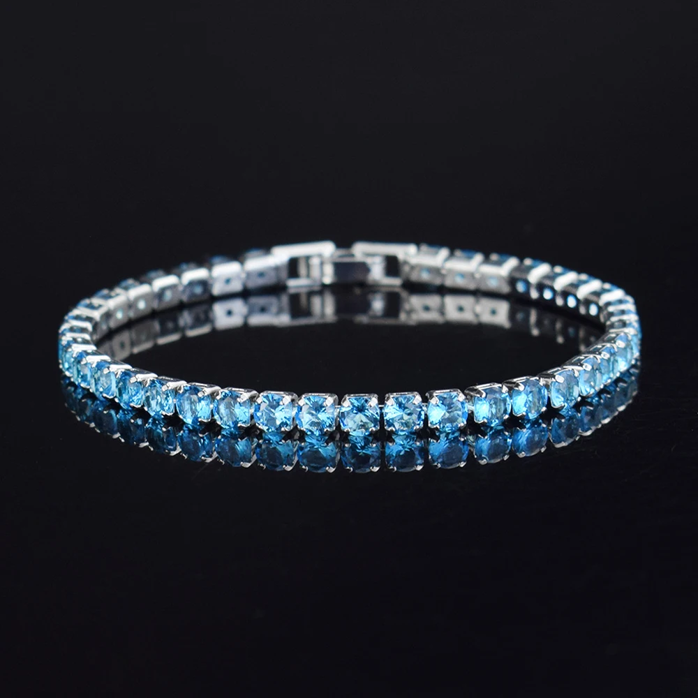 4mm Micro-inlaid Zircon Tennis Bracelet for Women 2025 New Men Bracelet Homme Jewelry Accessories Wholesale