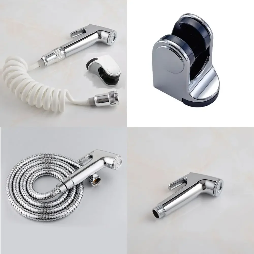 Handheld Toilet Bidets Sprayer Set Shower Head Self Cleaning Wall Bracket Stainless Steel Hand Bidet Faucet for Bathroom Toilet