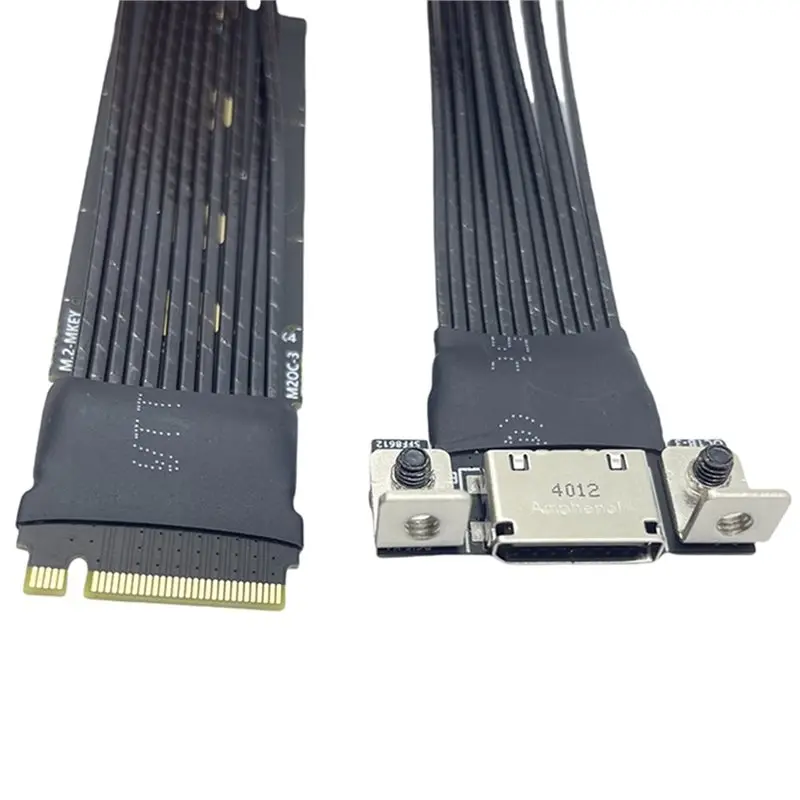 New Arrivals-Pcie 4.0 X4 Extension Cable PCI-E M. 2 To Oculink 4I For NVME M Key To SFF8611 Adapter 4