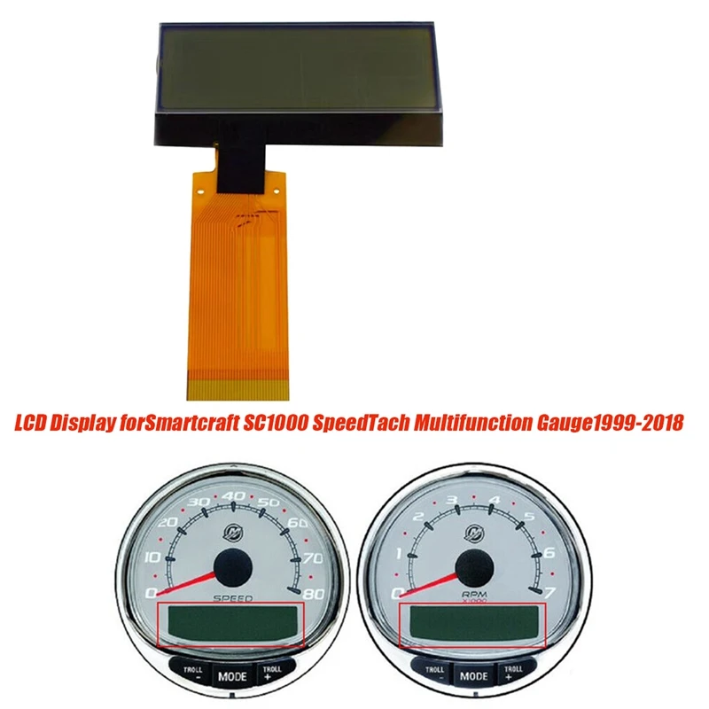 Dashboard Gauge LCD Display Screen 8M0079894 For Mercury Smartcraft SC1000 1999-2018 Parts Speed Tach Multifunction 8M6003255