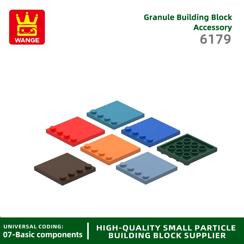 20 Pcs/lot 6179 4x4 Edge Particle Building Block Moc Color Accessories Compatible with Brick DIY Children's Toy Assembly Gift