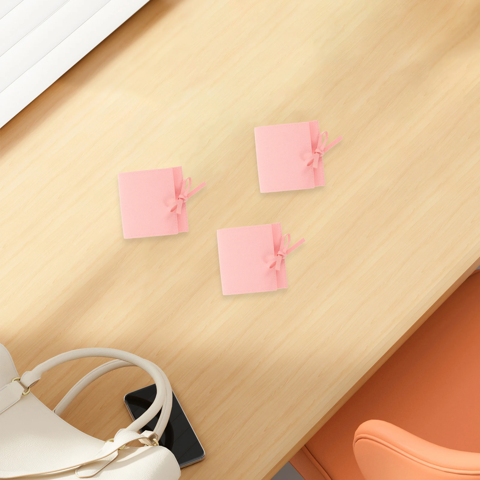 

12 Pcs Pink Jewelry Bags 8x8cm Drawstring Small Pouches for Travel Daily Use Soft Storage Bags Multipurpose Fabric