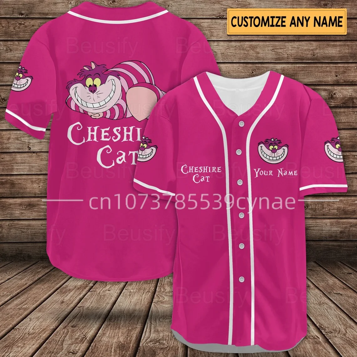 2023 New Cheshire Magic Cat Disney Baseball Jersey Disney Cartoon Custom Baseball shirt