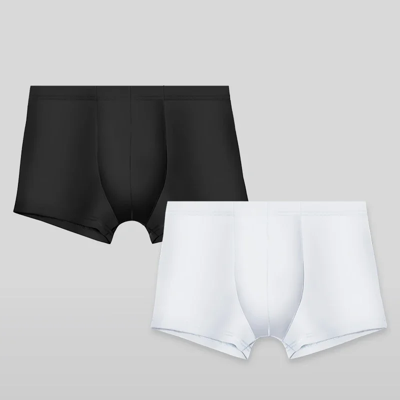 

5 шт. мужское нижнее белье из ледяного шелка, ультратонкие летние дышащие мужские шорты-боксеры, плоские трусы