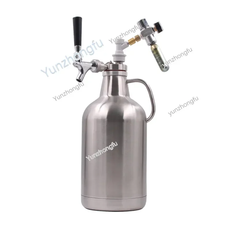 304 Mini Beer Barrel Double-Layer Vacuum Heat and Cold Insulation Outdoor Wine Ladle Bar Restaurant Wine Bucket Equipment