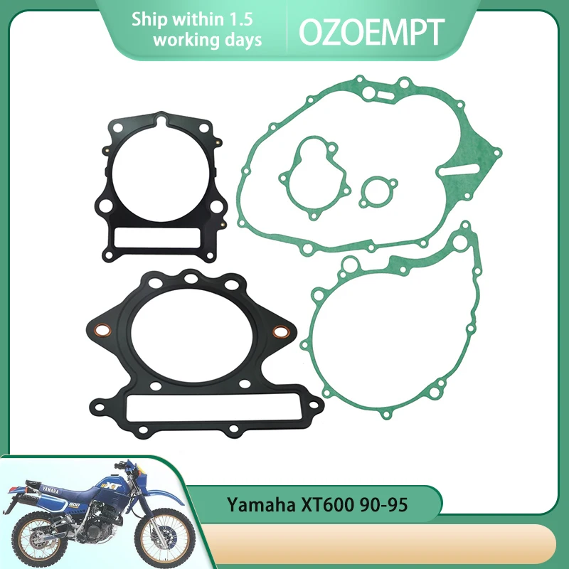 OZOEMPT Engine Cylinder Crankcase Repair Gasket Apply to Yamaha XT600 90-95