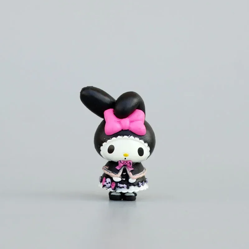 Sanrio Kuromi 4Cm Figure Kawaii  My Melody Anime Melody Hello Kitty Kt Cat Action Collection  Pvc Materials Gifts For Children