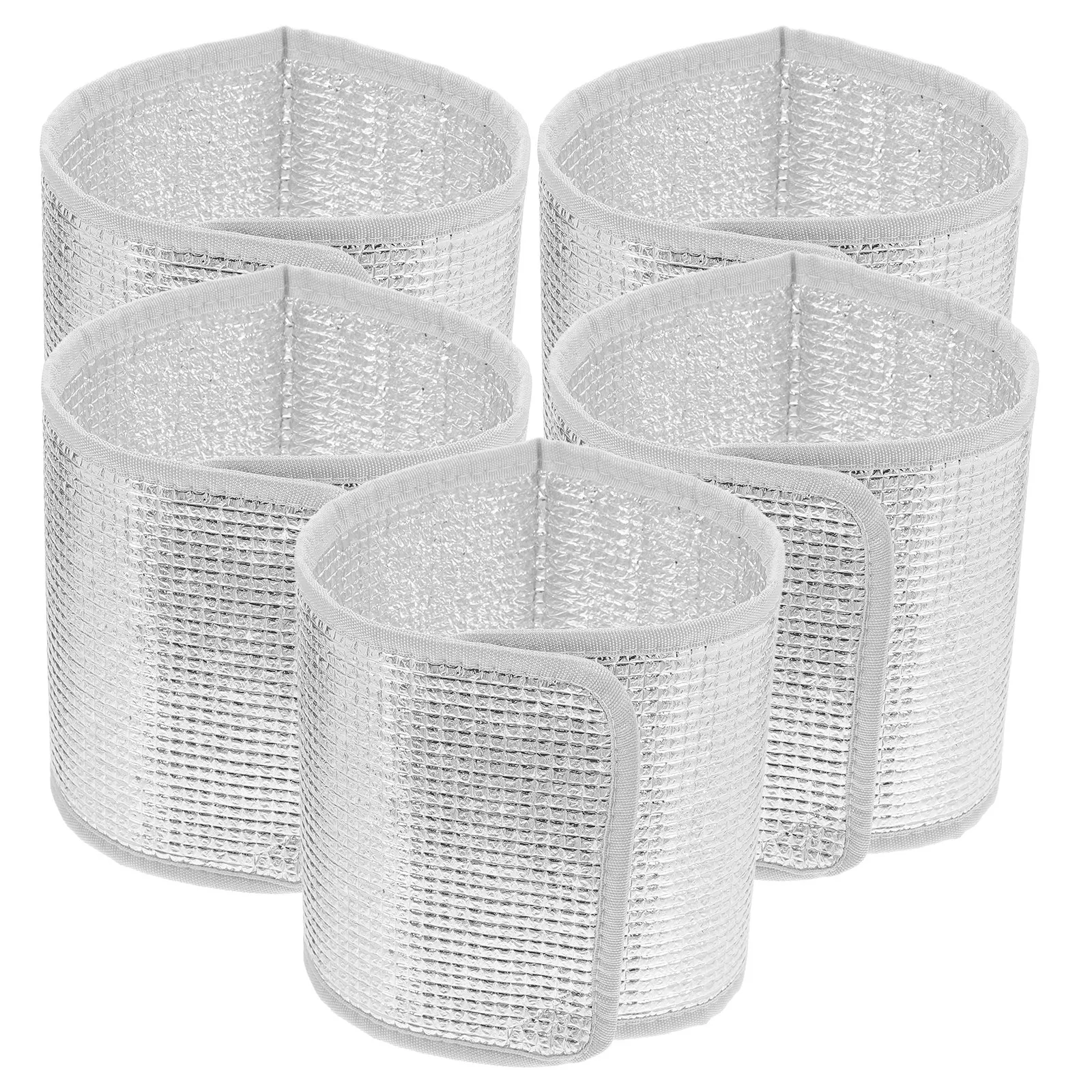 5Pcs Plant Pot Covers Flowerpot Insulated Double Layer Thermal Aluminum Foil Winter Protection Outdoor Frost Freeze Prevention