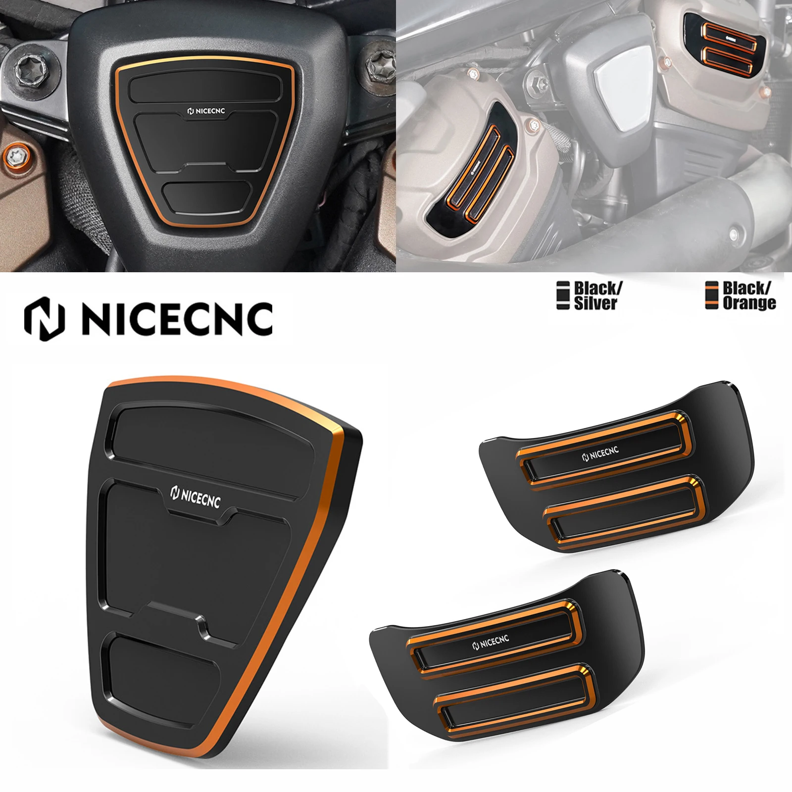 

For Harley Sportster S RH1250S 2021-2024 NICECNC Cam Sprocket Medallions/V-Side Cover Pan America 1250 Special RA1250S 2021-2024