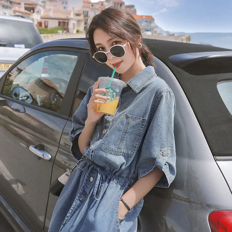 Cowboy Dress for Women 2025 Summer Collection Waist Long Style Elegant Long Skirt 2025 New Early Spring Skirt