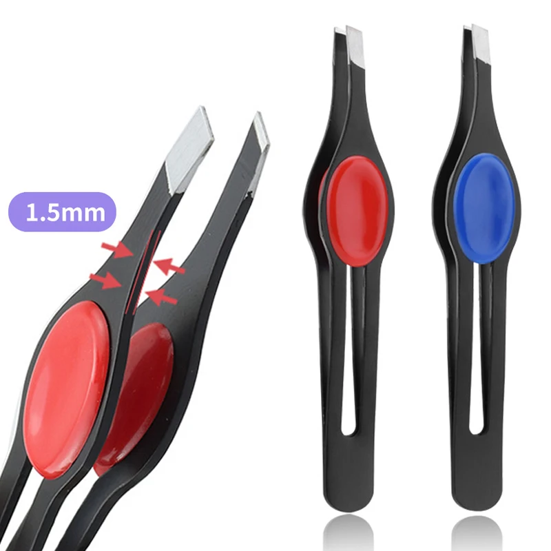 1/2Pcs Eyebrow Tweezers Pincet Clips Stainless Steel Face Hair Removal Professional Eyebrow Tweezers Beautfy Makeup Tool