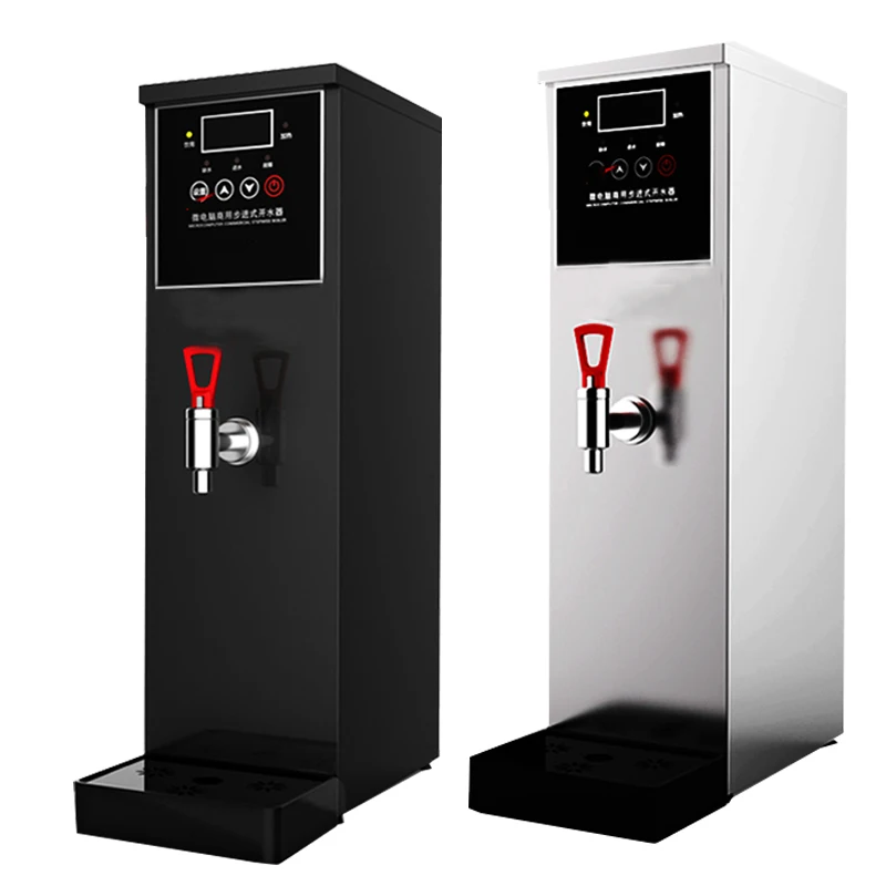 ชานมเครื่องทำน้ำอุ่นไอน้ำร้อนไฟฟ้า220V/1500W สำหรับใช้ในร้านกาแฟ35L เครื่องทำน้ำอุ่นอัตโนมัติ