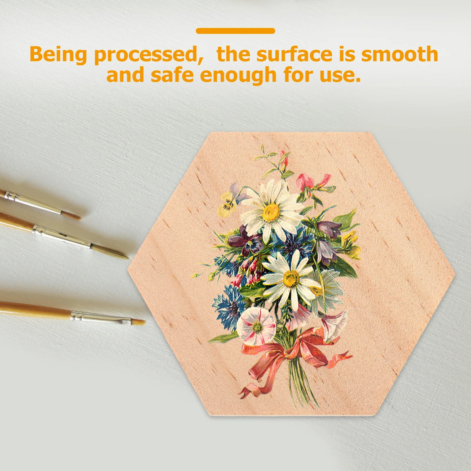 

25Pcs Wood Slices Natural Wooden Hexagon Smooth Surface DIY Wedding Decoration Photo Props Coasters Home Party Ornaments