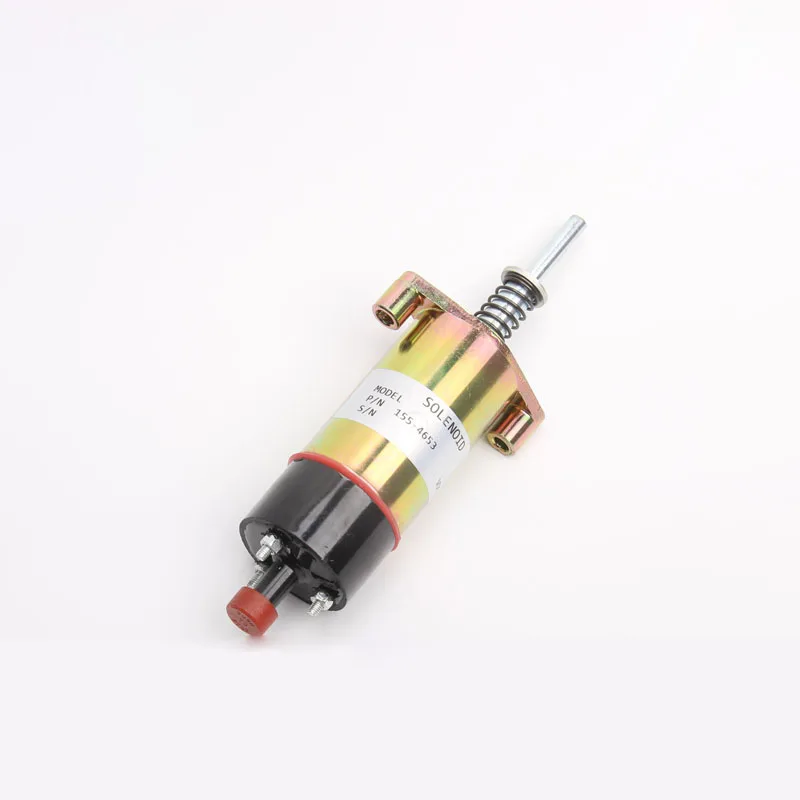 Para acessórios de escavadeira caterpillar e3306bc 12v 24v válvula solenóide de extinção válvula de corte de óleo do motor 155-4653