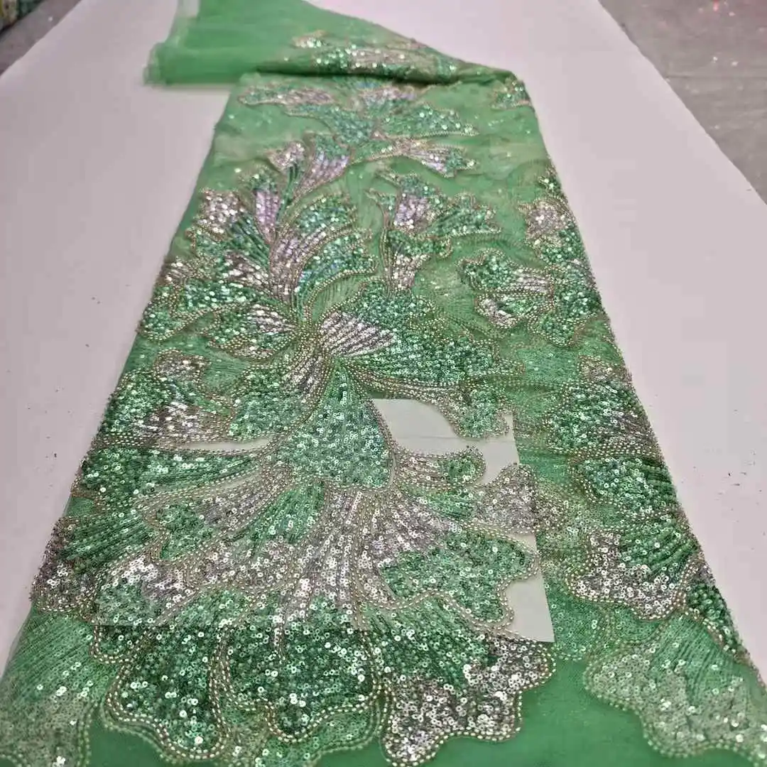 아프리카 나이지리아 페르시 프랑스어 메쉬 레이스와 스팽글 고품질 2025 자수 레이스 스팽글 레이스 웨딩 드레스 여성을위한