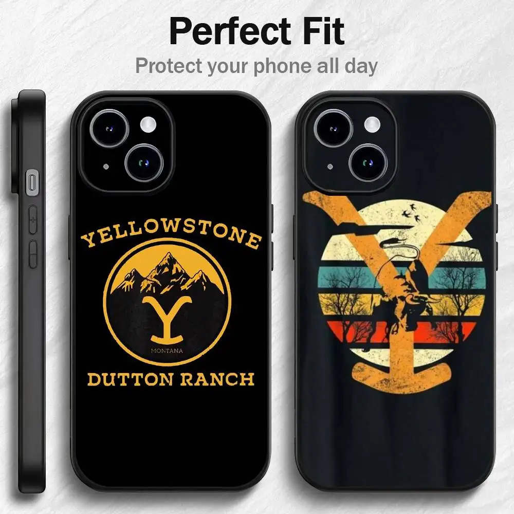 

Чехол для телефона Dutton Ranch с желтым камнем для 11, 12, 13, 14, 15, 16 Pro Max mini Classic Plus с сильным магнитным притяжением