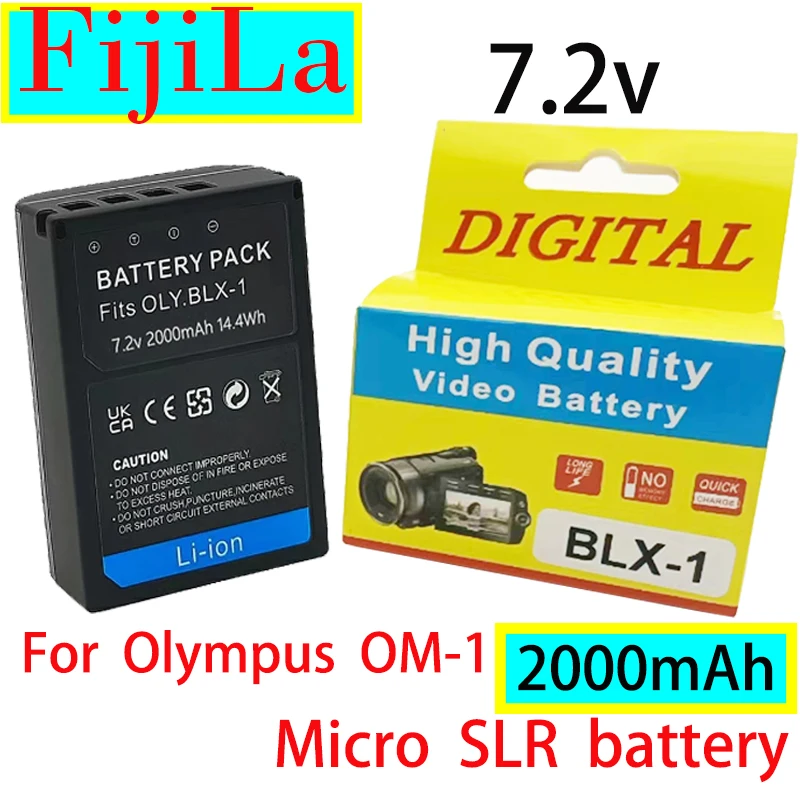 

Replacement 7.2V Camera Battery for Olympus OM-1 OM1 Camera BLX-1 Camera 2000mAh Micro SLR Battery