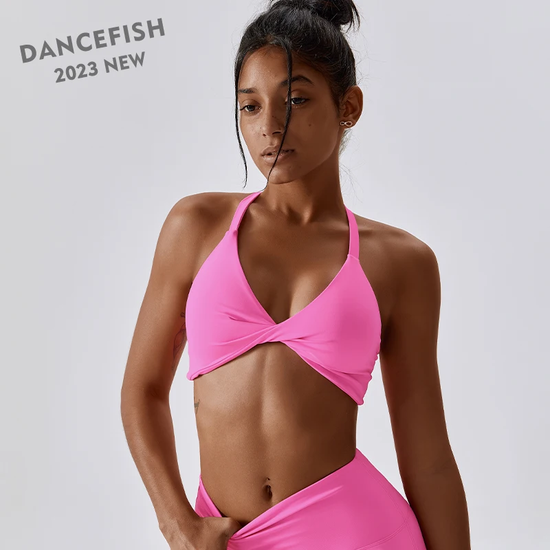 

DANCEFISH 2023 Обнаженная одежда для активного отдыха, Женский Быстросохнущий Спортивный Топ, уличное нижнее белье для бега, фитнеса, ежедневный бюстгальтер для йоги, пилатеса