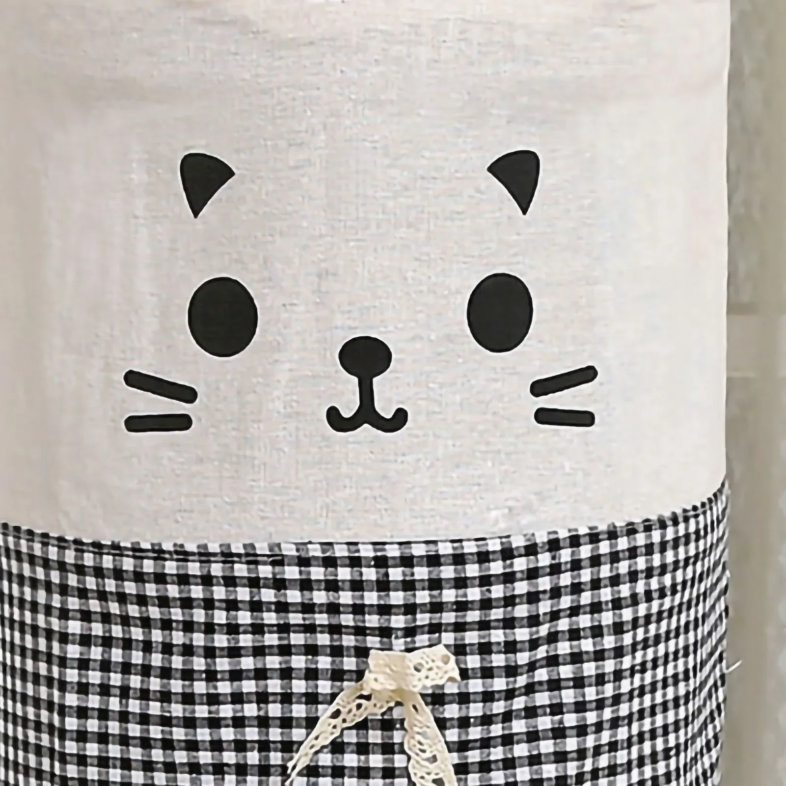 Water Dispenser Bucket Cover Cute Cartoon Plaid Cat Drinking Fountain Barrel Dust Case For Home Office