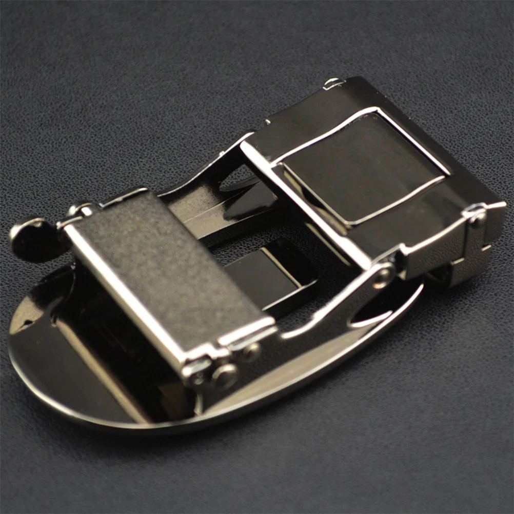 Automatic Belt Buckle Alloy Mens Business Belt Buckle Quick Release Replacement For Belts Silver Black Style