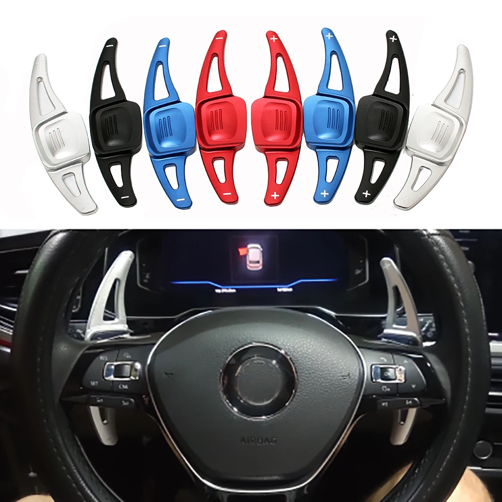 Car Steering Wheel Extension Shifter For Volkswagen Golf7.5 MK7 Golf8 MK8 VW POLO MK6 Touareg Aluminum DSG Gear Shift Paddle