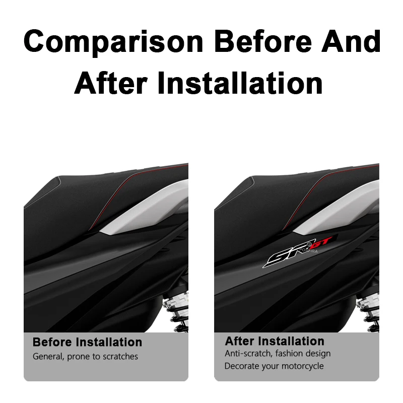 POSFIRA Motorcycle Headlight Fairing Sticker Vinyl Decals for Aprilia SR GT 400 SRGT 400 2026 Motorbike Decoration Accessories