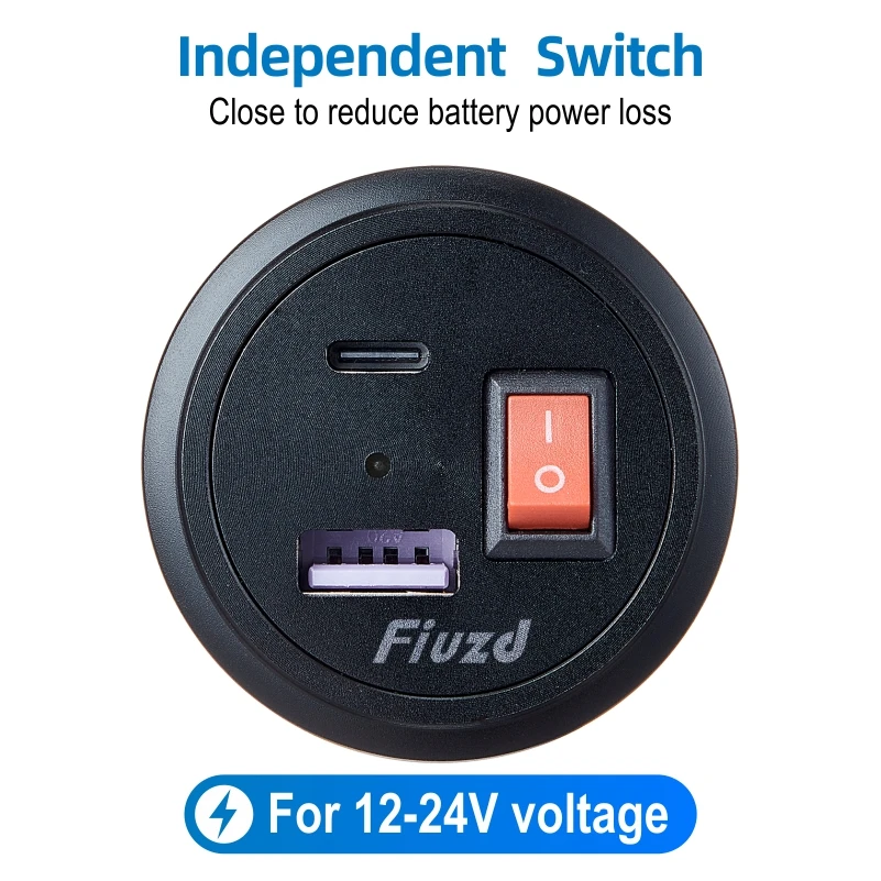 

12v automotive usb socket Car USB Adapter Socket Fast Charging Outlet Car Charger Accessories for Auto Bus RV Truck