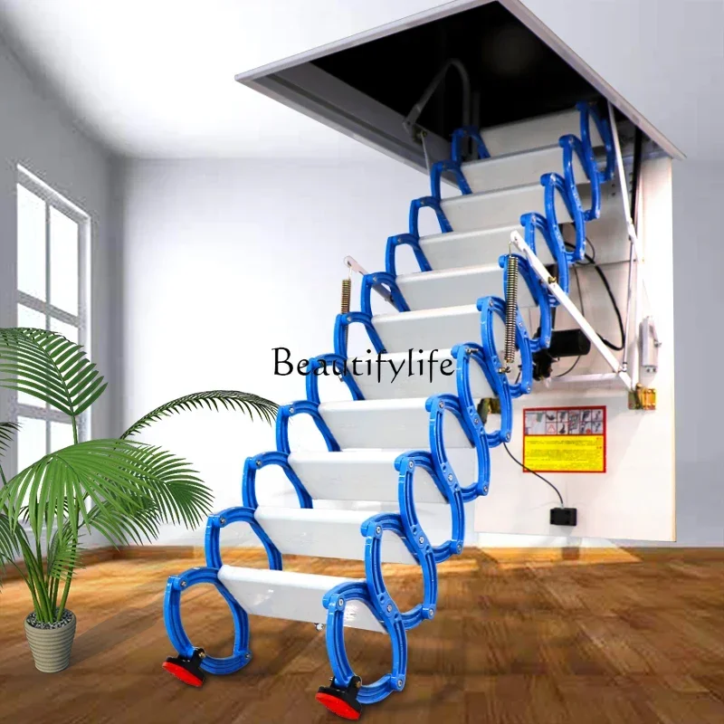 Attic Retractable Staircase Household Hand Electric Invisible Elevator Stretch Ladder Folding Stair Duplex