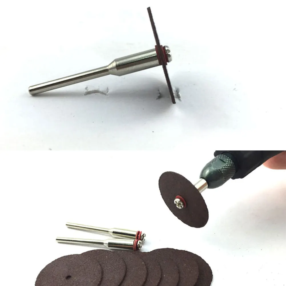 

75pcs Cutting Wheel Resin Cutting Slices Mini Slices for Metal Plastic ( 24mm Blades, 2.35mm Connecting Metal Rods)