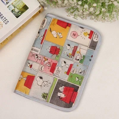 Snoopy's new cartoon ID bag medical insurance card holder passport bag grid storage clutch bag coin purse