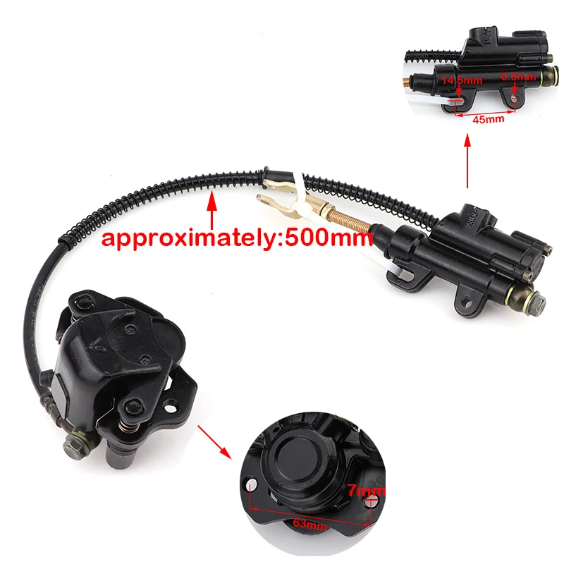 Motorcycle Hydraulic Rear Disc Brake Caliper Foot brake For DIY 50cc 90cc 110cc 125cc China ATV Buggy Karting Quad Bike Parts