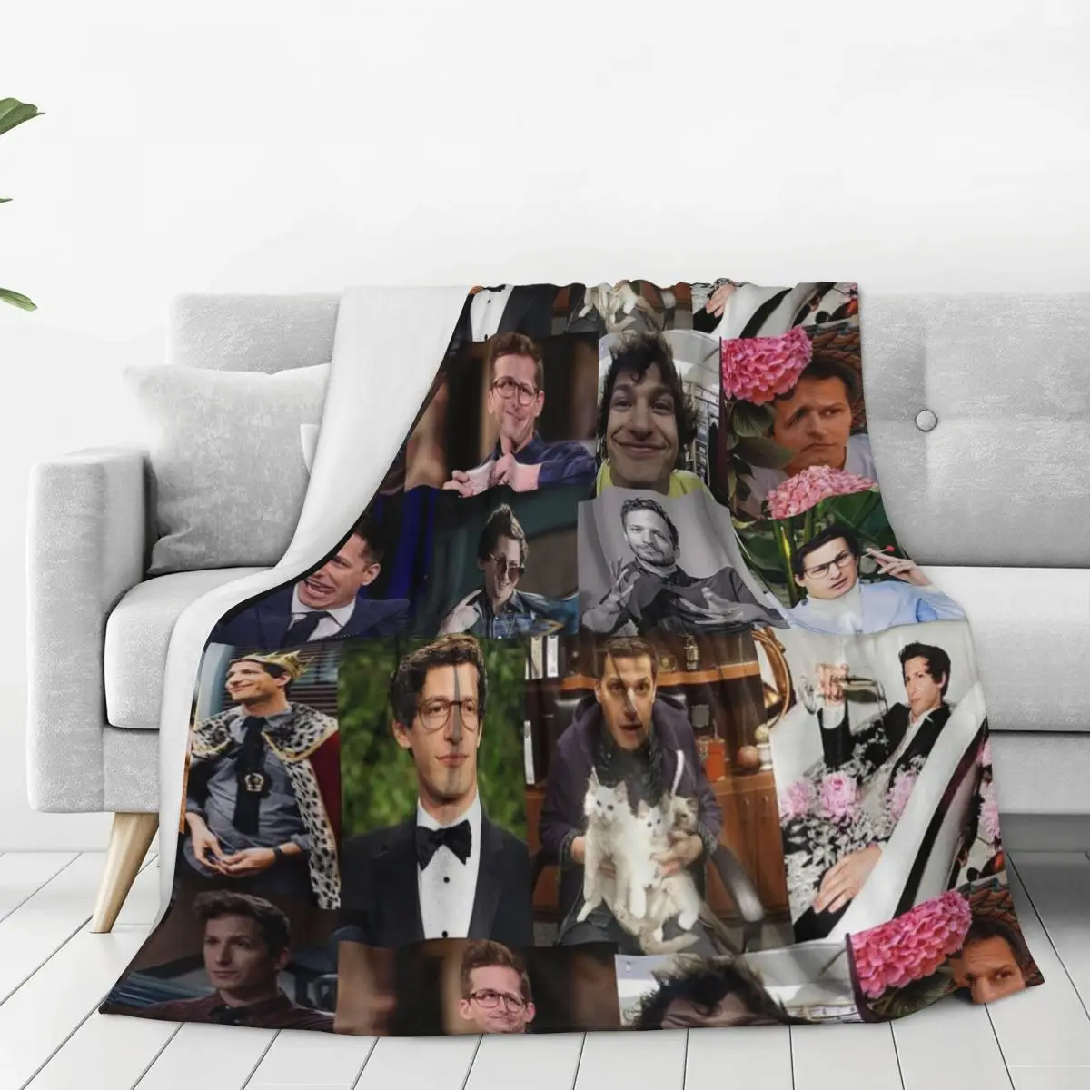 Andy Samberg (Jake Peralta) Pic Collage Blankets Fleece Breathable Throw Blankets Sofa Throw Blanket For Home Throws Bedspread