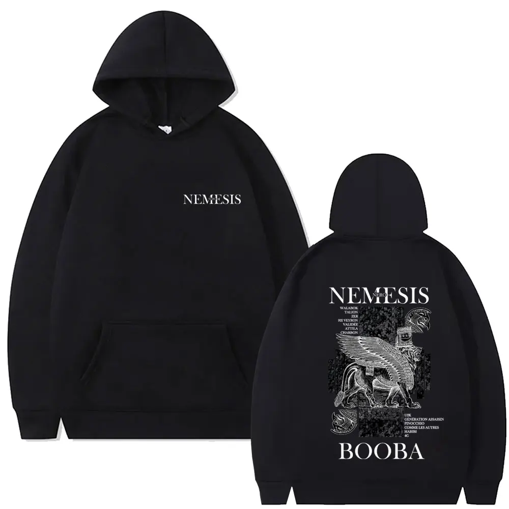 Sudadera con capucha gráfica del rapero Nero Nemesis Album para hombres y mujeres, moda Hip Hop, música Pop, chándal con capucha, sudaderas con capucha de lana Vintage informales para hombre
