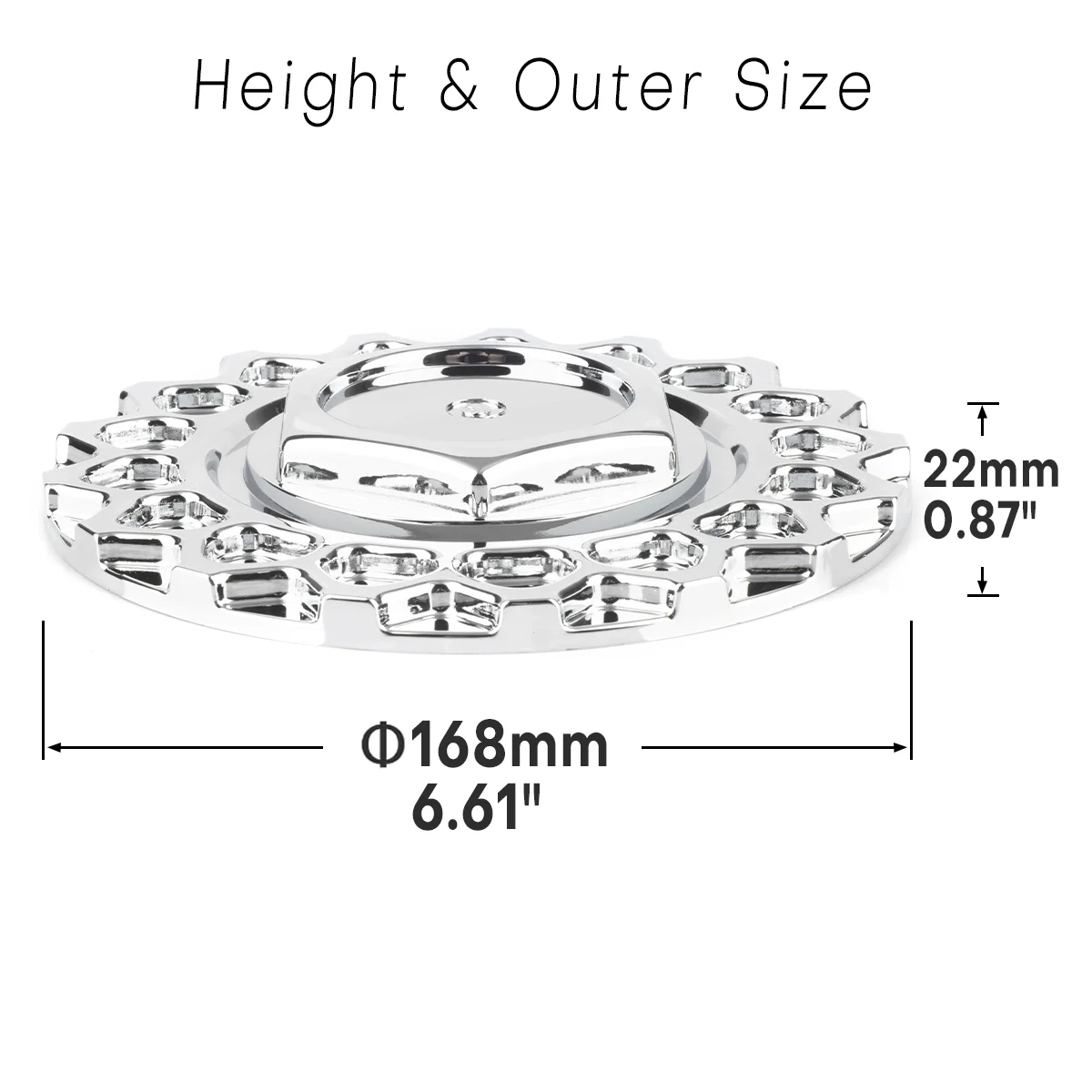 CFPerformance 20 Stück 168 mm/6,61 Zoll Außendurchmesser RS STYLE 5 STR 606 Zentralkappe für Felgennabenabdeckung # 09.24.004 # 09.24.028 RS018 Autozubehör – Detail 2