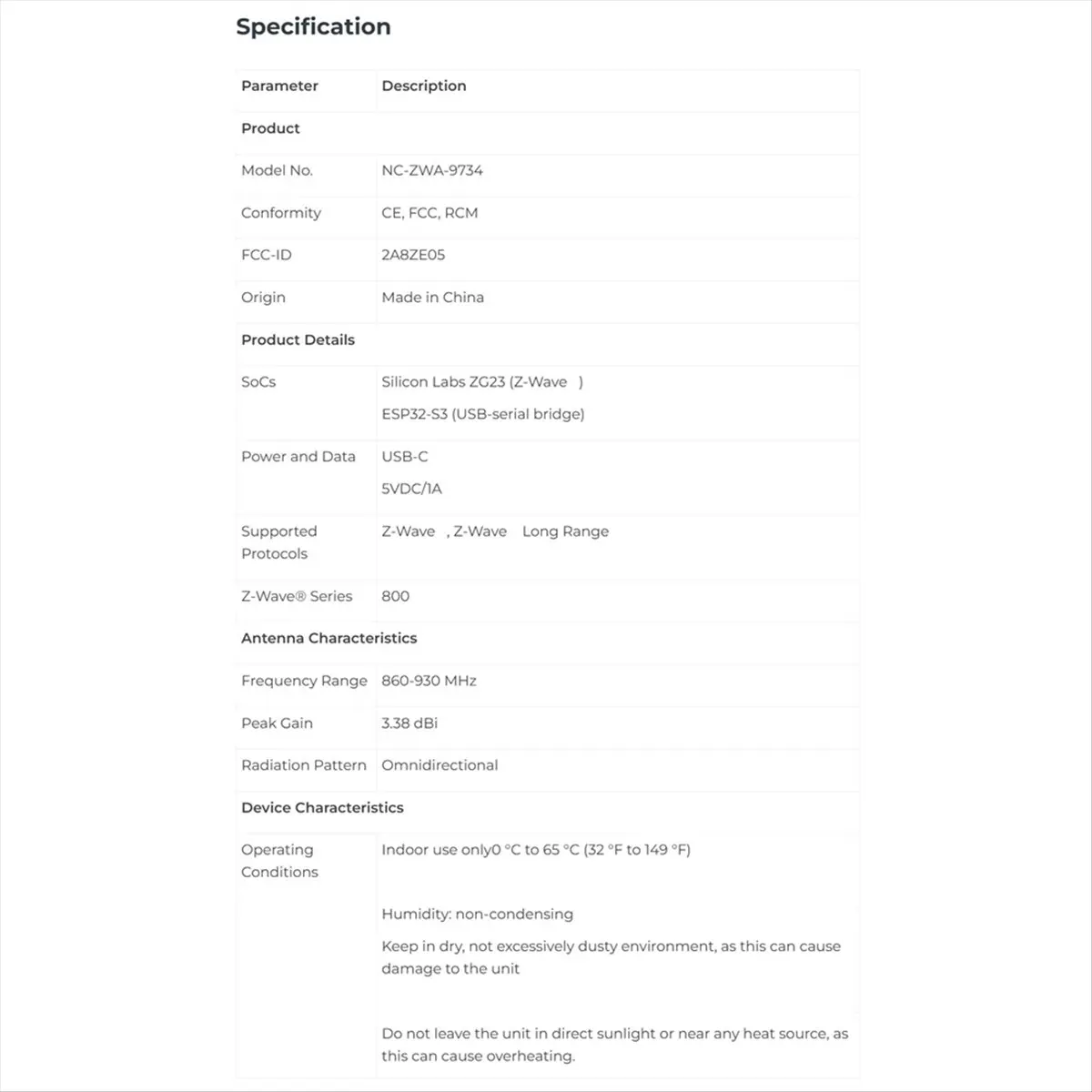 A85P Home Assistant Connect ZWA-2 Smart Home Adapter Wireless Communication for Open Home Z-Wave Adapter